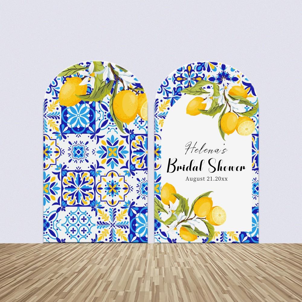 Kit de Toile de fond Arch Personnalisable Fête Nuptiale Photo Citron Frais LXX4-126
