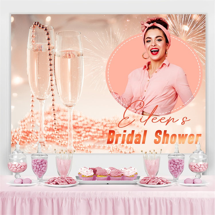 Toile de fond Photo Mariage Personnalisée Champagne Chic LXX4-130