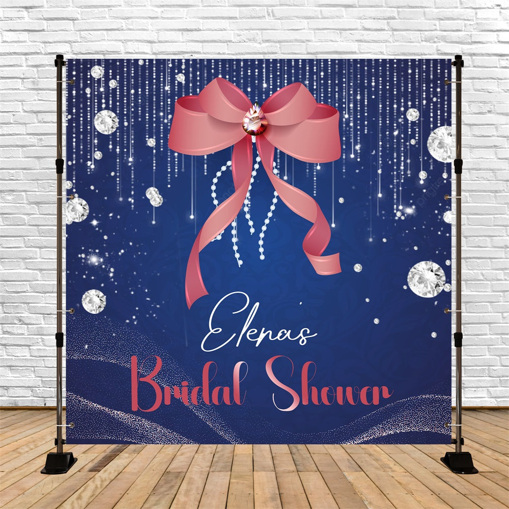 Toile de fond Bridal Shower Personnalisable Idées Diamant Glamour LXX5-156