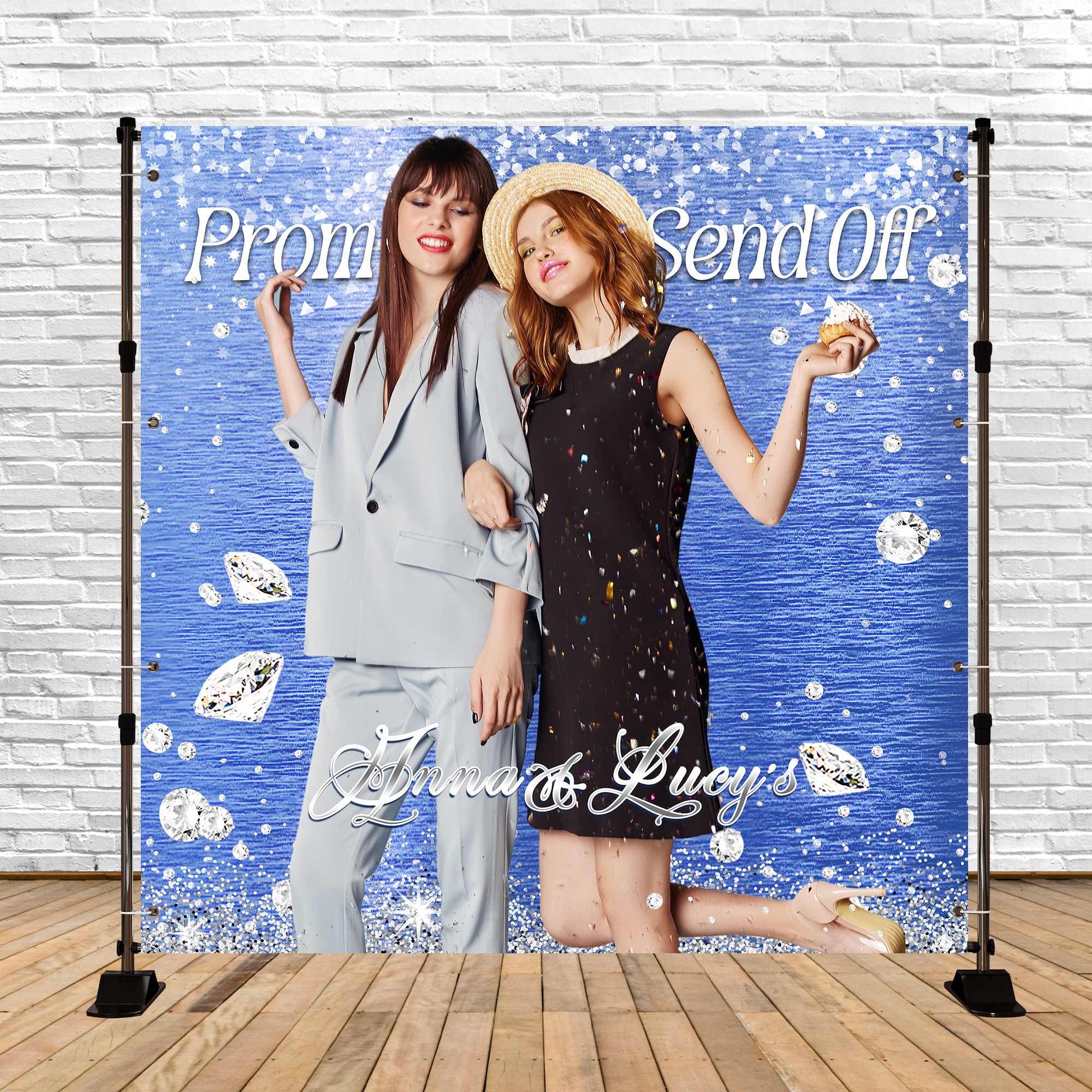 Toile de Fond de Bal 2025 Envoi de Diamants Personnalisée LXX5-219