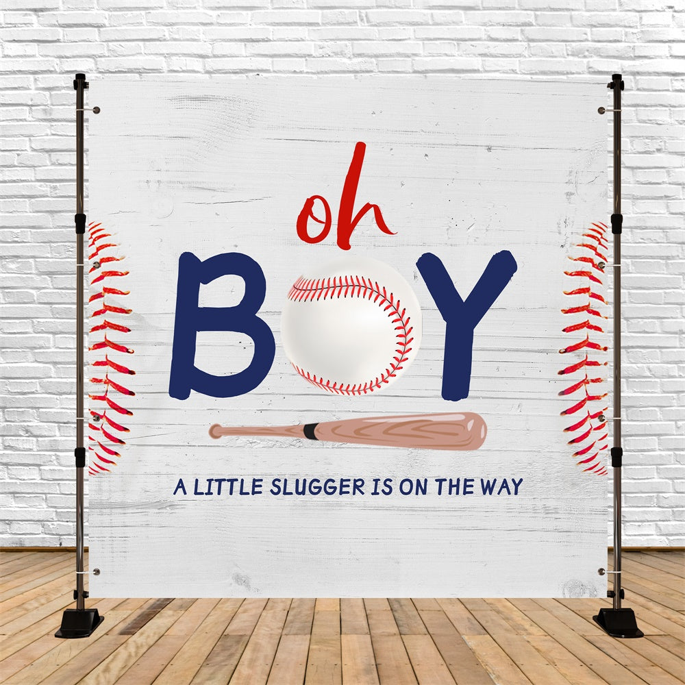 Toile de fond Baby Shower Garçon Thème Baseball LXX5-242