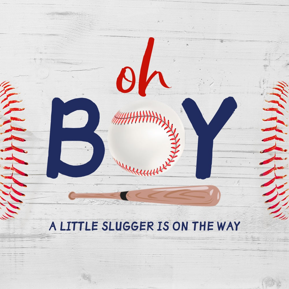 Toile de fond Baby Shower Garçon Thème Baseball LXX5-242