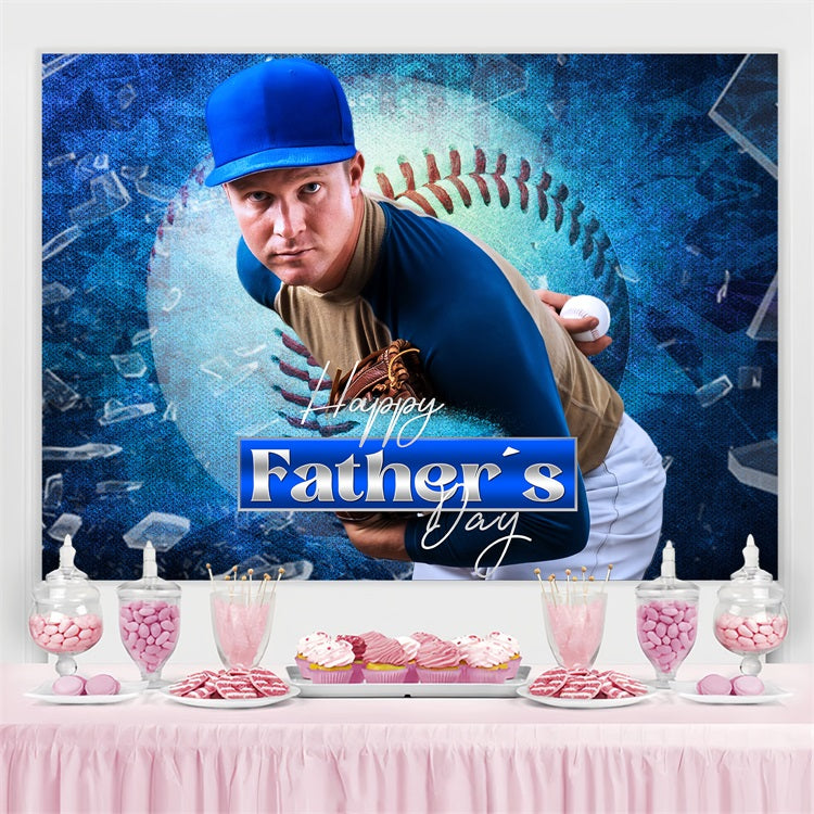 Toile de fond Fête des Pères Moment Champion de Baseball Personnalisée LXX5-32