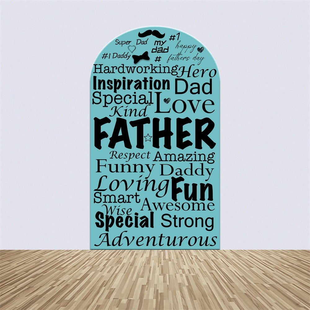 Kit de Toile de fond Arch Personnalisable Fête des Pères Mots Affectueux LXX5-8