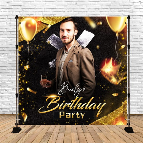 Toile de fond Anniversaire Personnalisé Idées Ballons Pailletés Fête LXX5-92