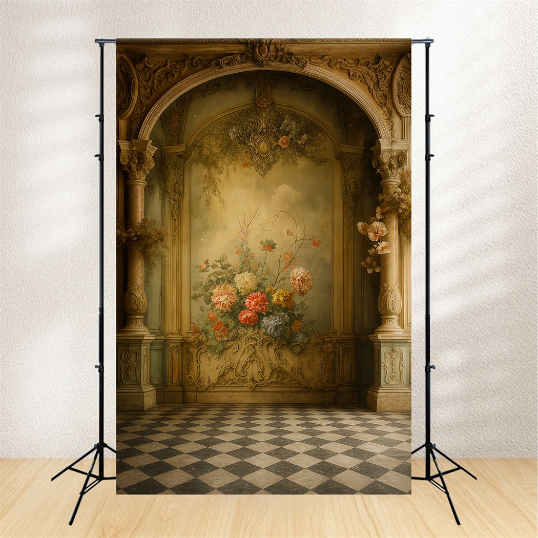 Fond mural vintage Arche baroque Bloom Hall Fond victorien LXX510-127