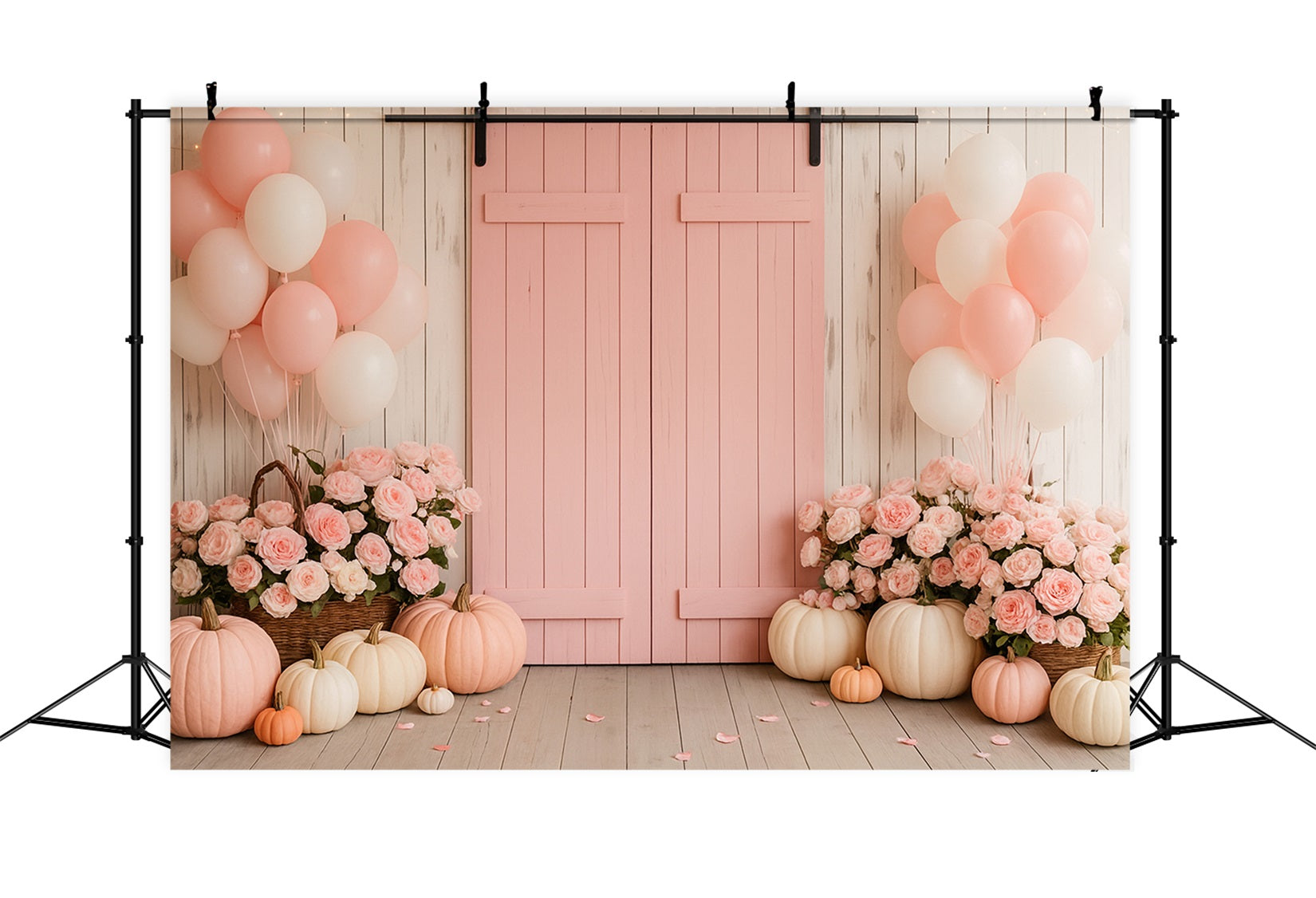 Fond de ferme Grange rose Délices floraux Fonds photo Thanksgiving LXX510-46