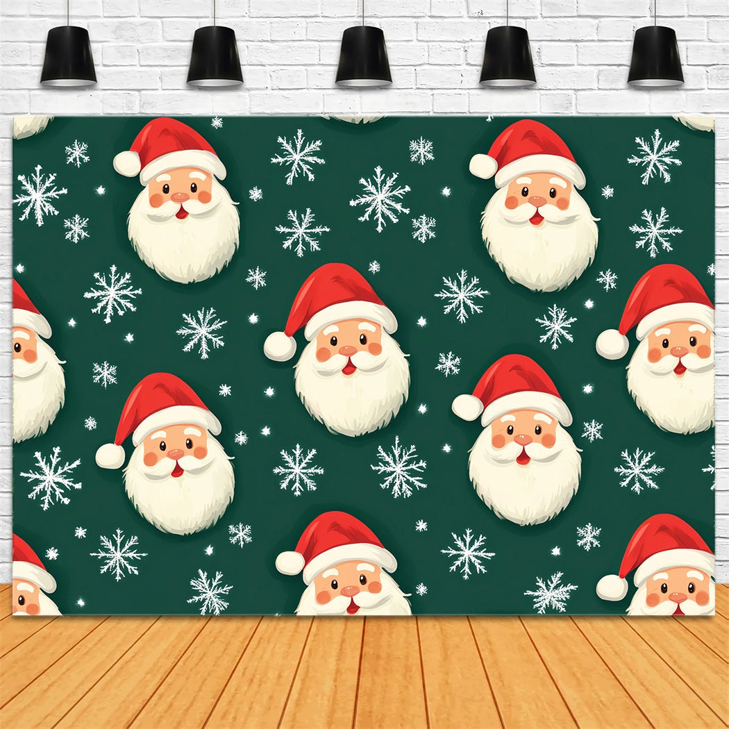 Fond photo flocons de neige Visages du Père Noël Neige Fonds photo hiver LXX510-60