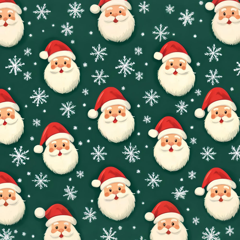 Fond photo flocons de neige Visages du Père Noël Neige Fonds photo hiver LXX510-60