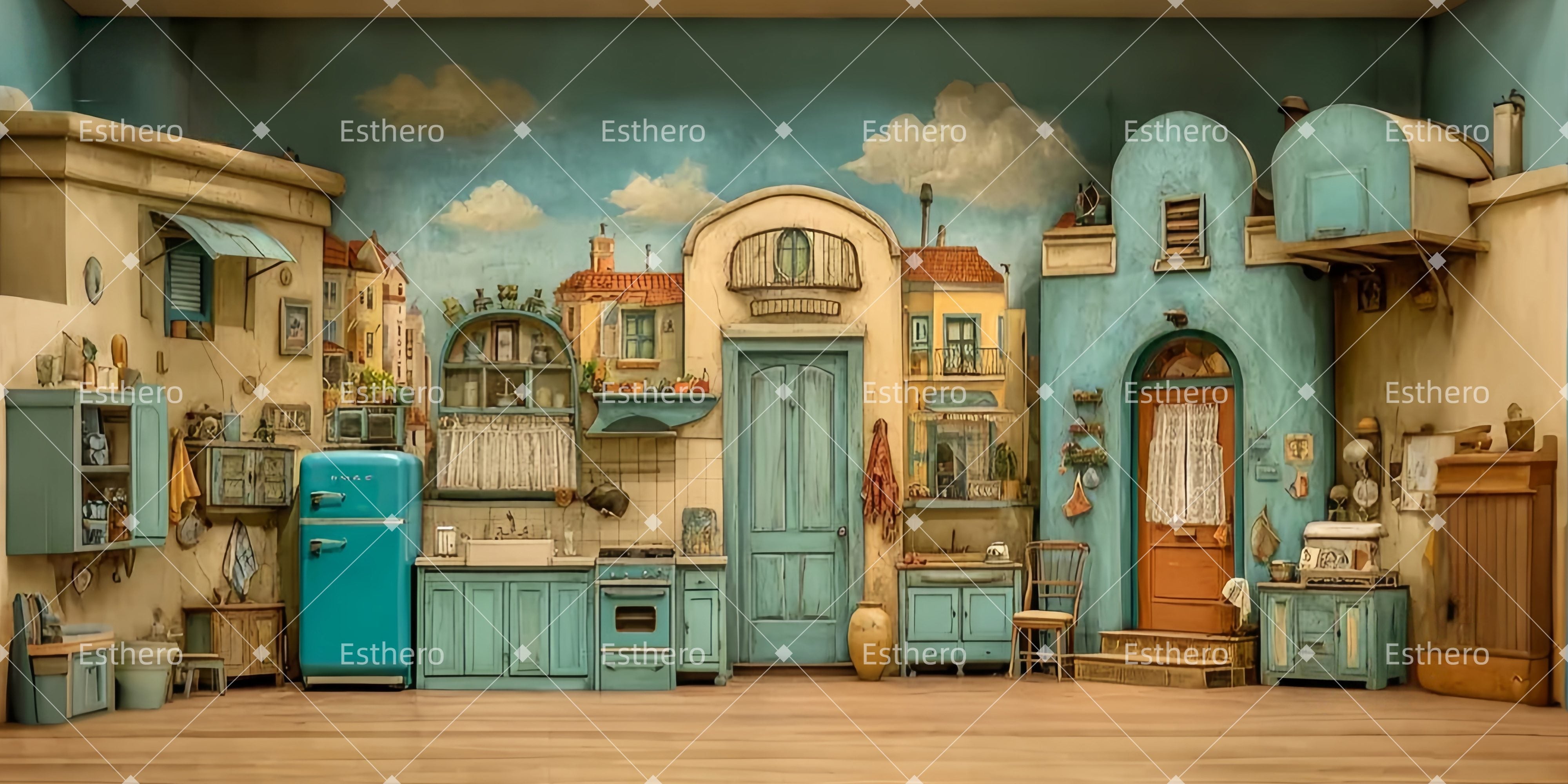 Fond de Scène Décor Cuisine Douillette LXX510-T32