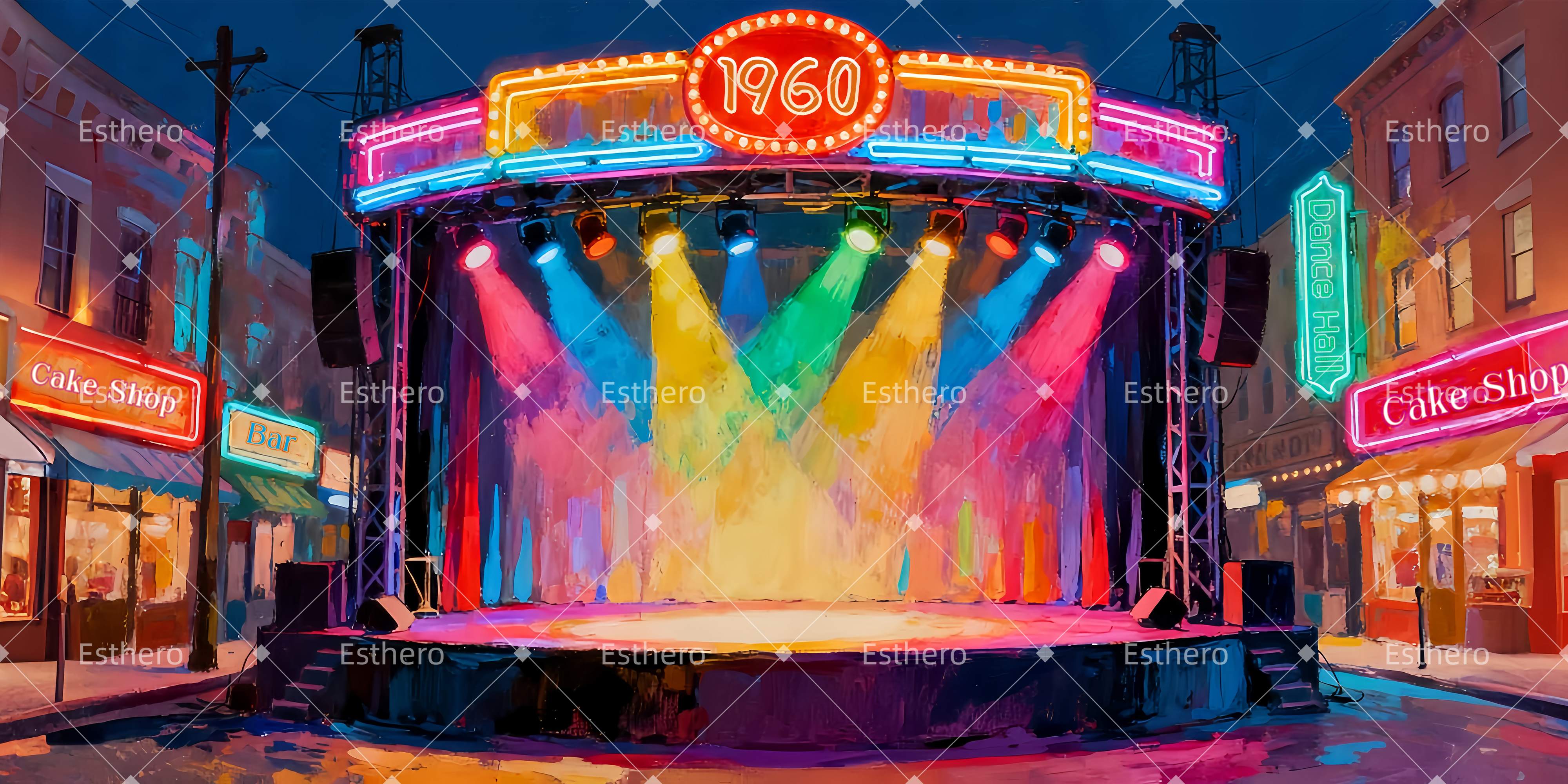 Fond de Scene Scène De Danse 1960 LXX510-T38