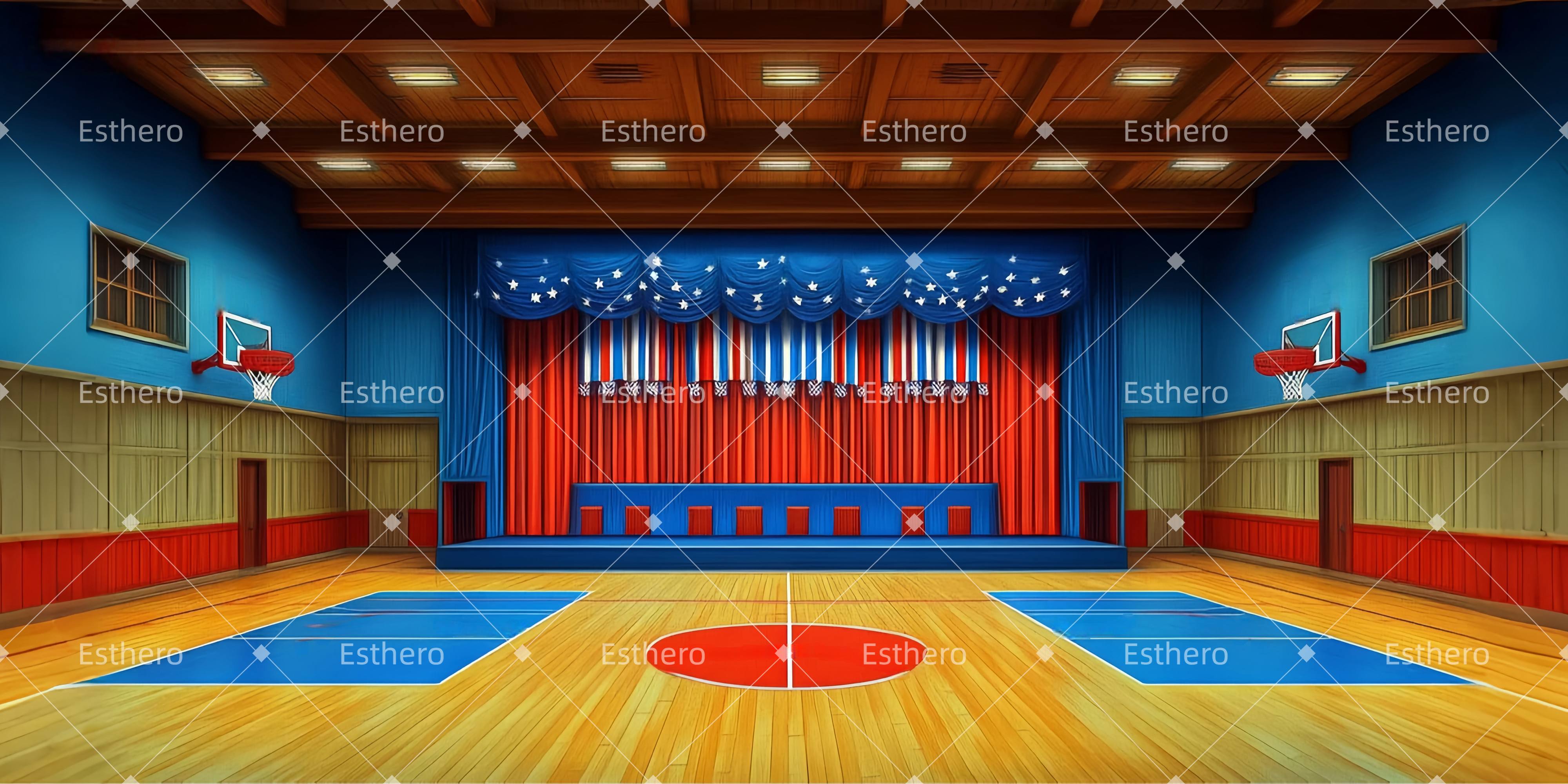 Toile de fond Theatre Arena Du Gymnase Du Campus LXX510-T44