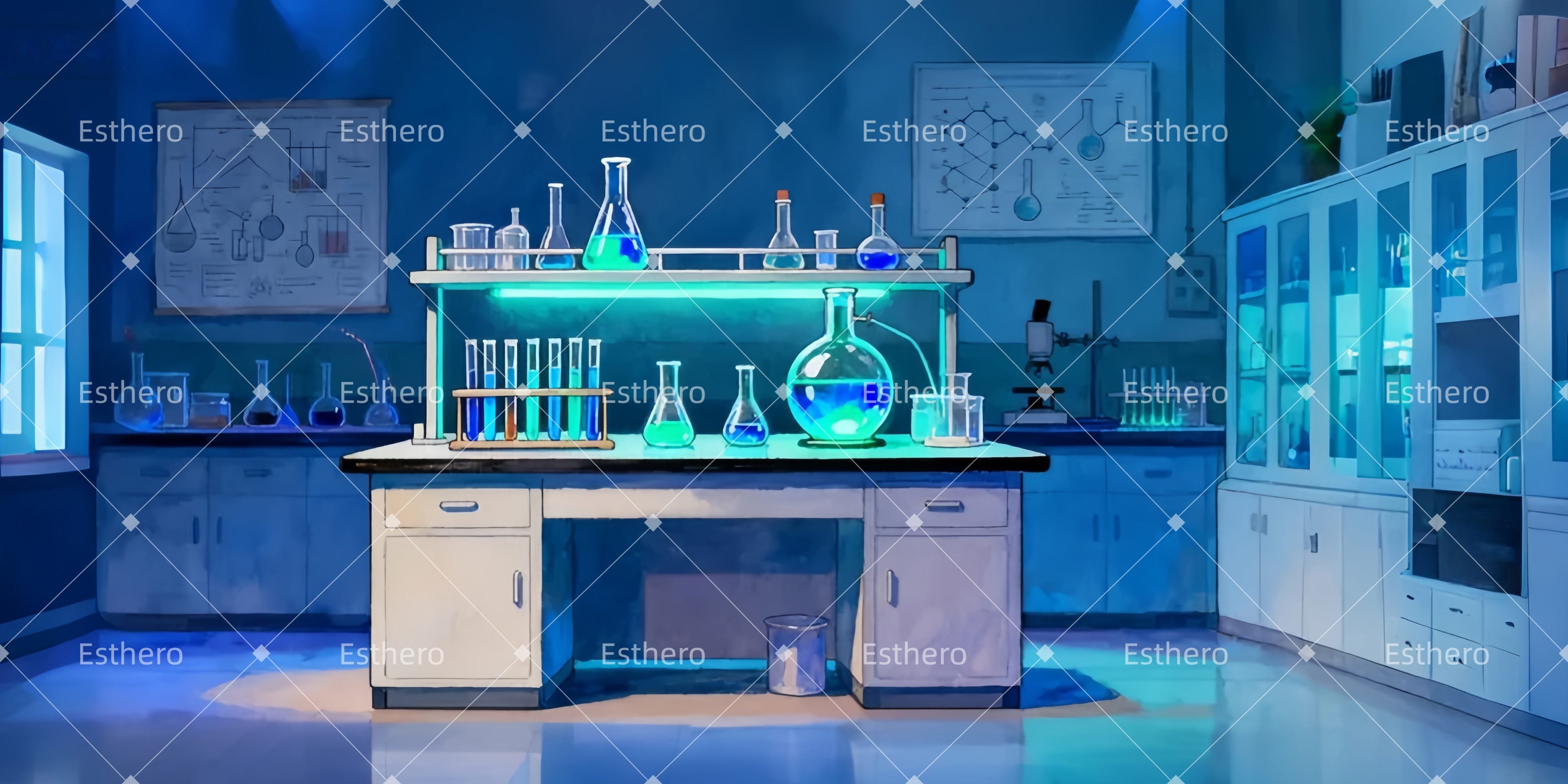 Fond de Scene Laboratoire Scientifique Intérieur LXX510-T46