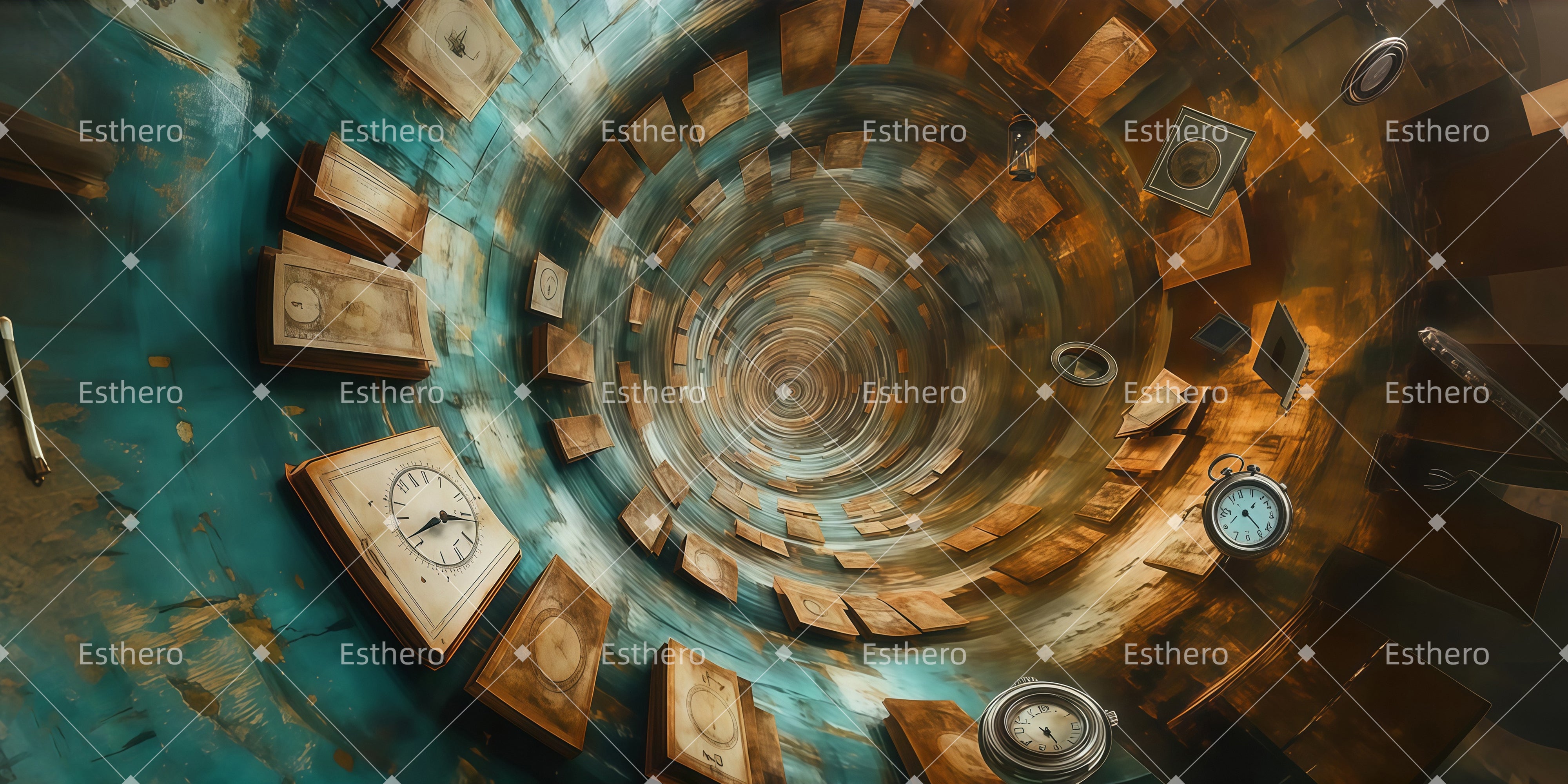 Toile de fond au Théâtre Tunnel spiralé du temps LXX511-T123