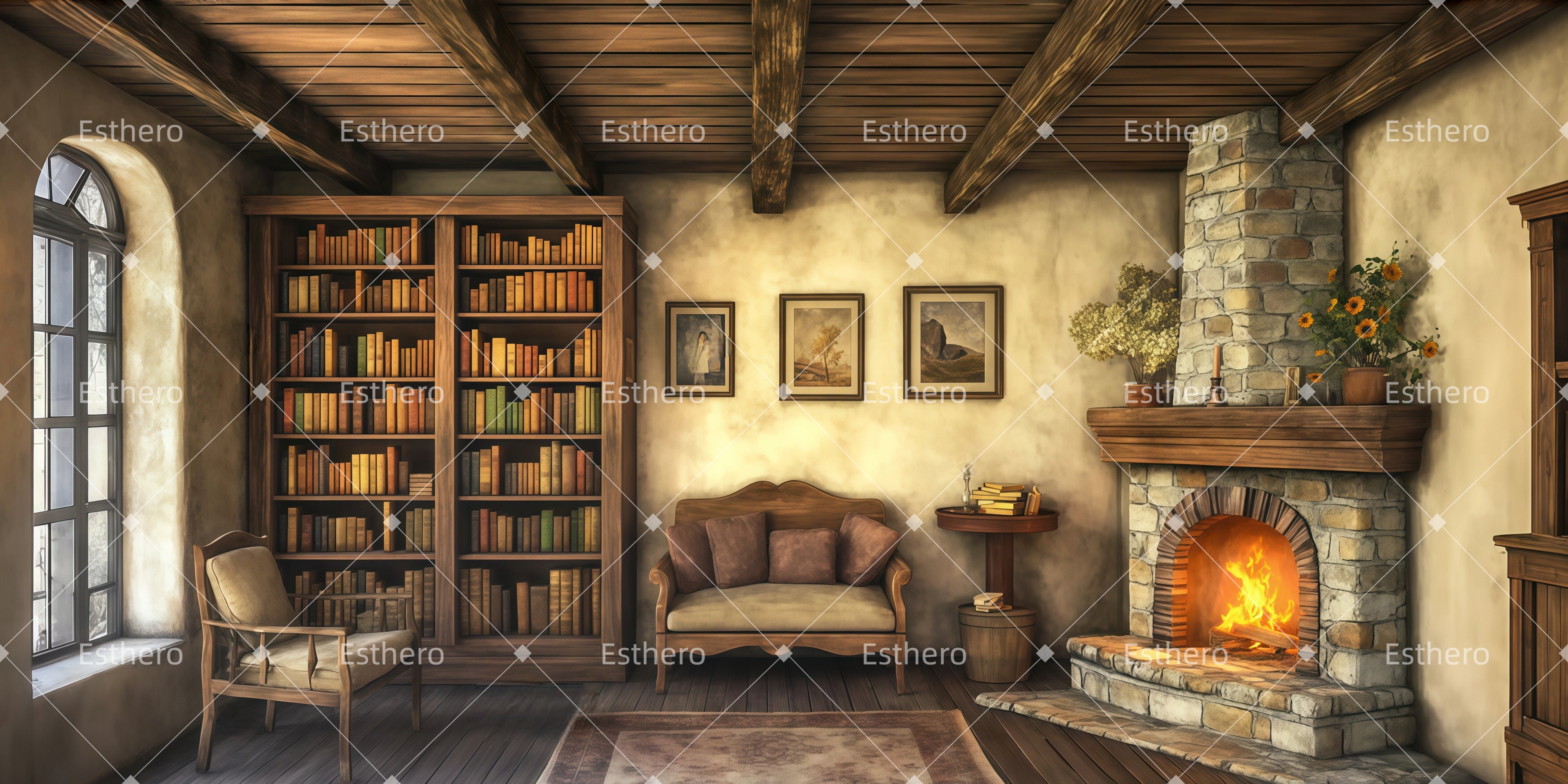 Fond de Scene Cottage de Belle LXX511-T126