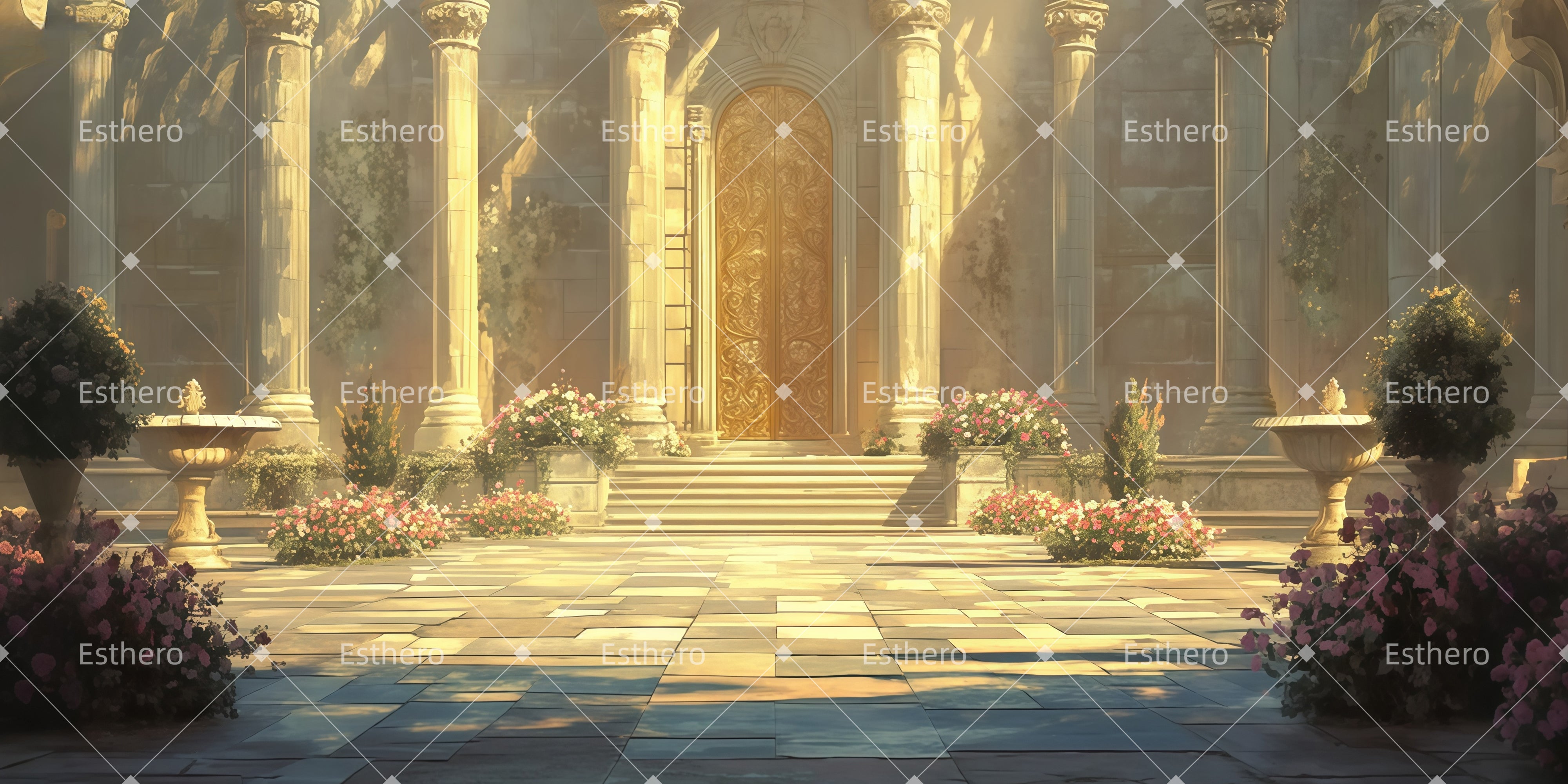 Fond de Scène Personnalisé Cour royale LXX511-T134