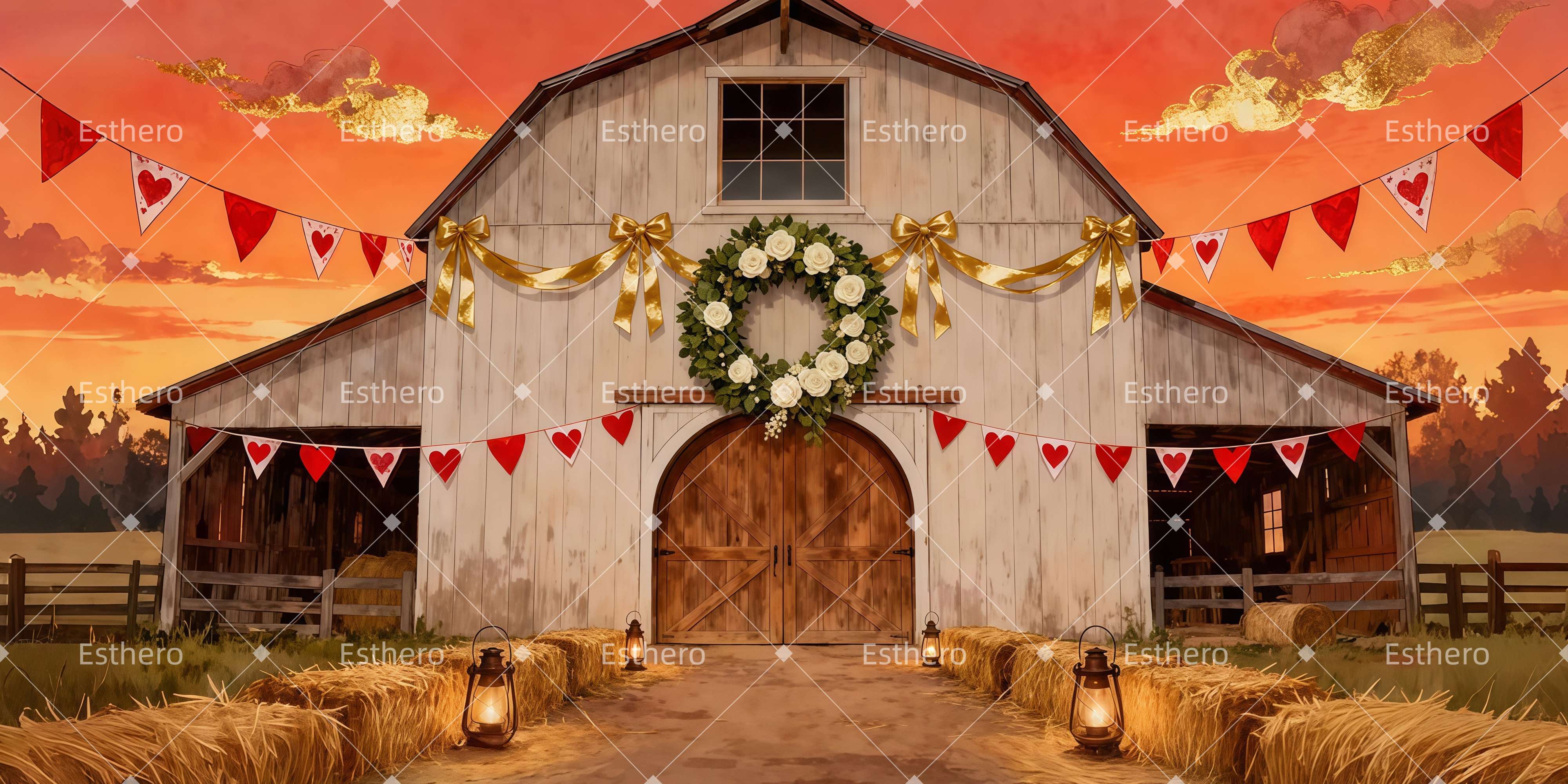 Fond de Scene Mariage De Grange LXX511-T41