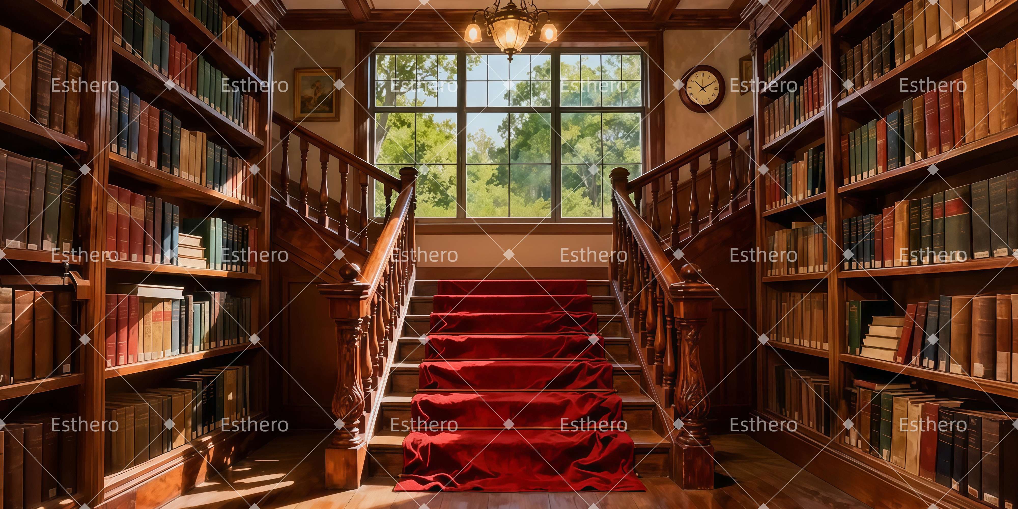 Fond de Scène Théâtre Intérieur De Bibliothèque Calme LXX511-T72