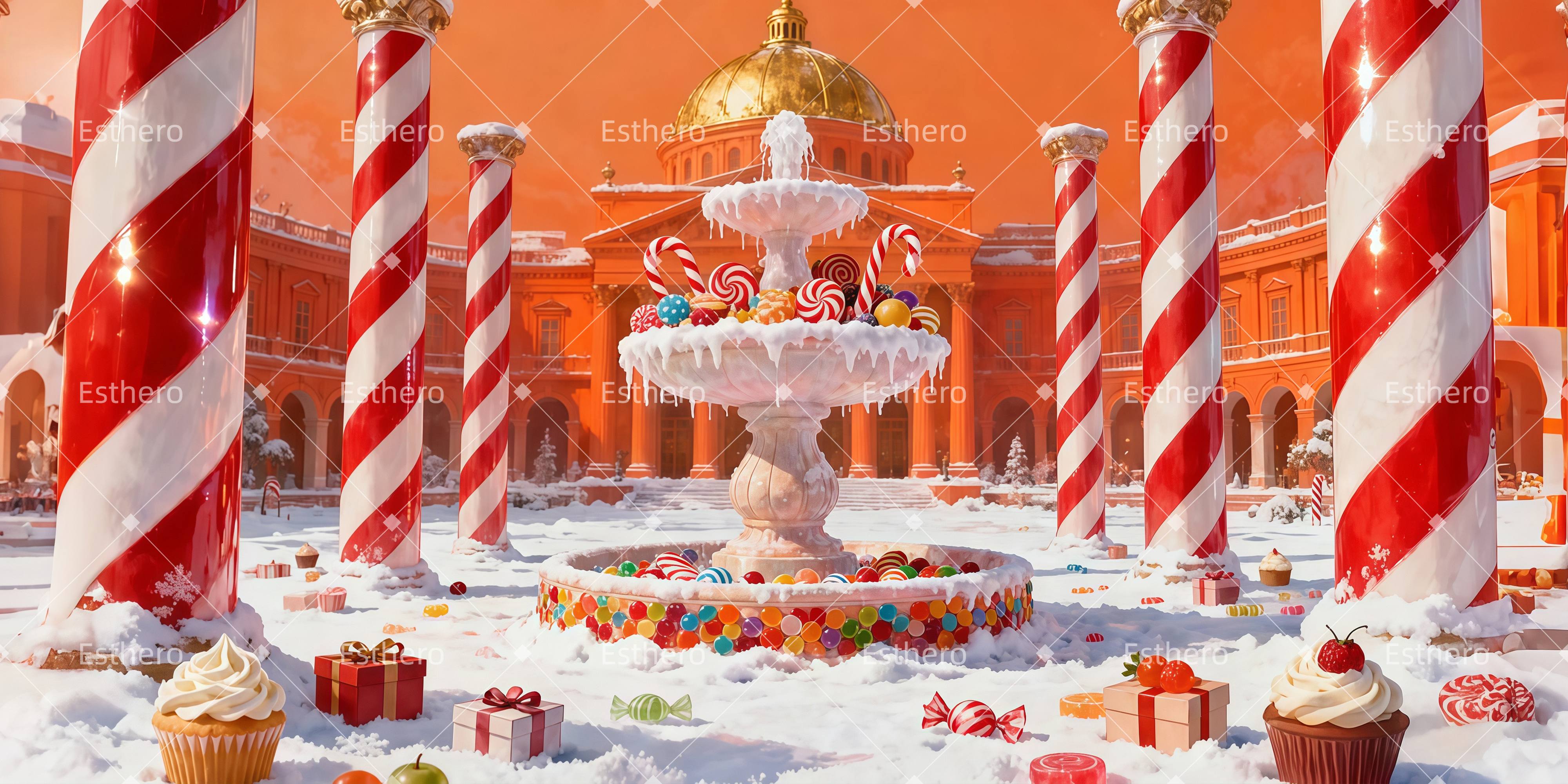 Toile de fond de Scene Fontaine De Sucre LXX511-T86