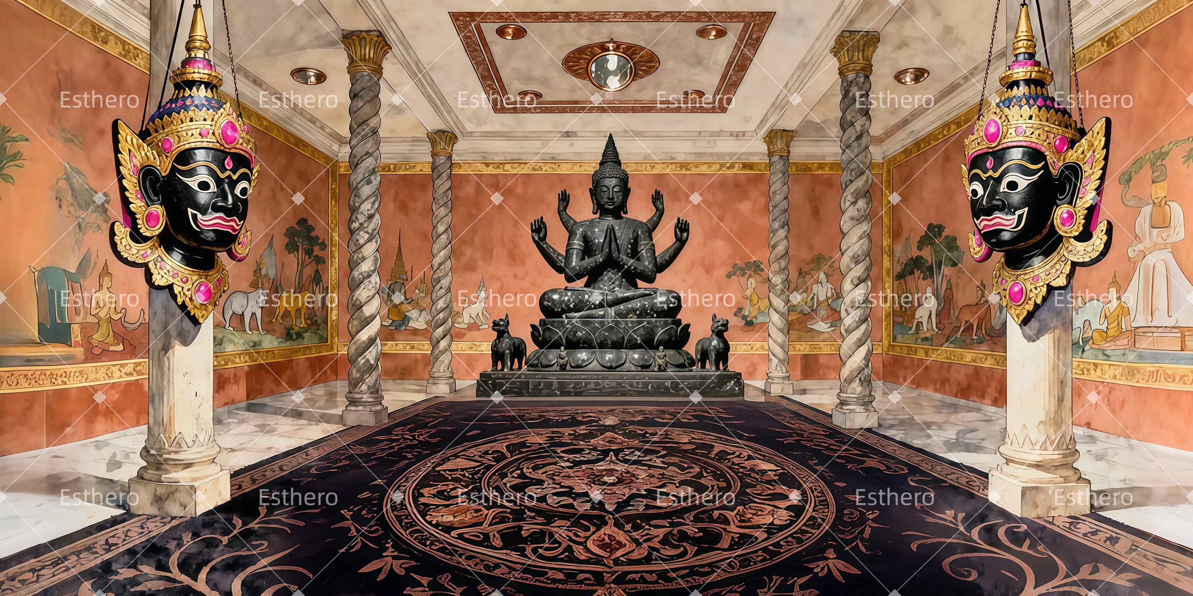 Fond de Scène Hall Des Divinités Anciennes LXX511-T98