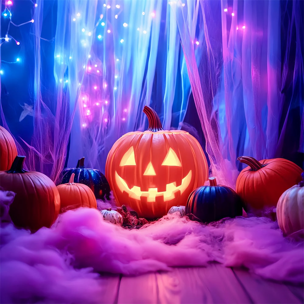 Toile de fond Photo Halloween Citrouille Magique et Brume LXX57-101