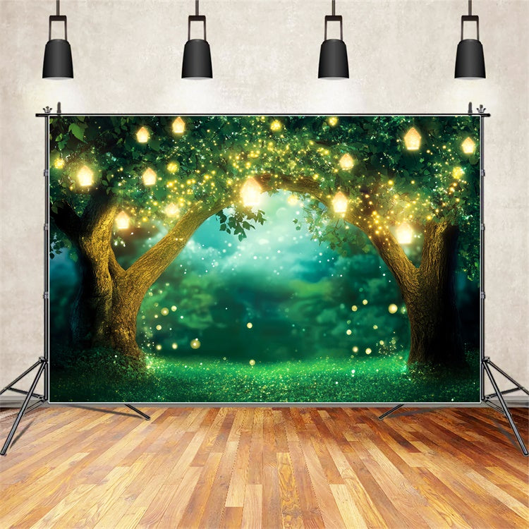 Toile de fond Forêt Enchantée Arche Arbre Scintillant LXX57-121