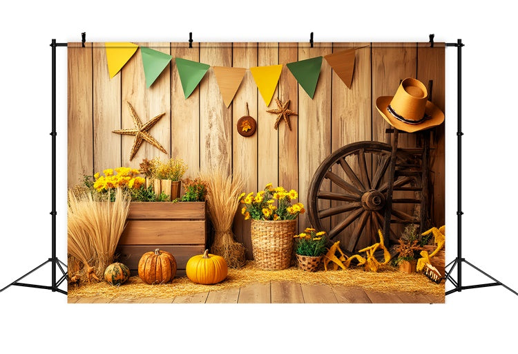 Toile de fond Photo Automne Mur Bois Fleur LXX57-176