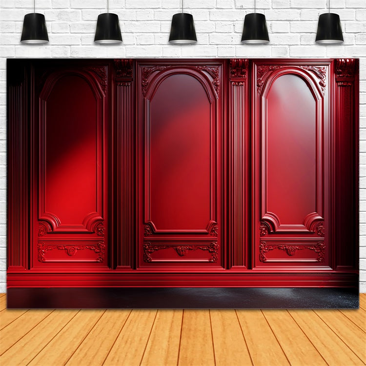 Toile de fond Vintage Mur Classique Rouge Gaufré LXX57-186