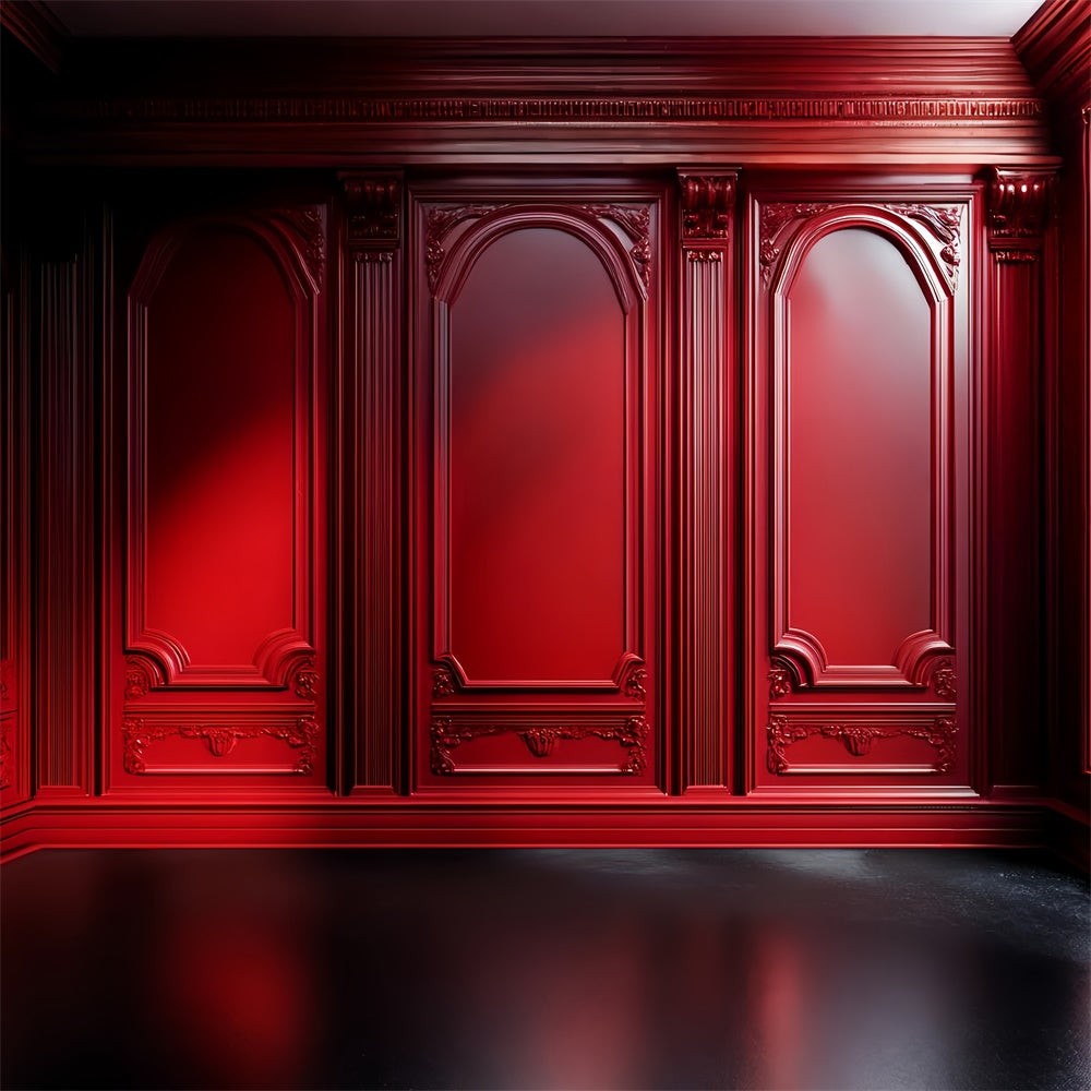 Toile de fond Vintage Mur Classique Rouge Gaufré LXX57-186