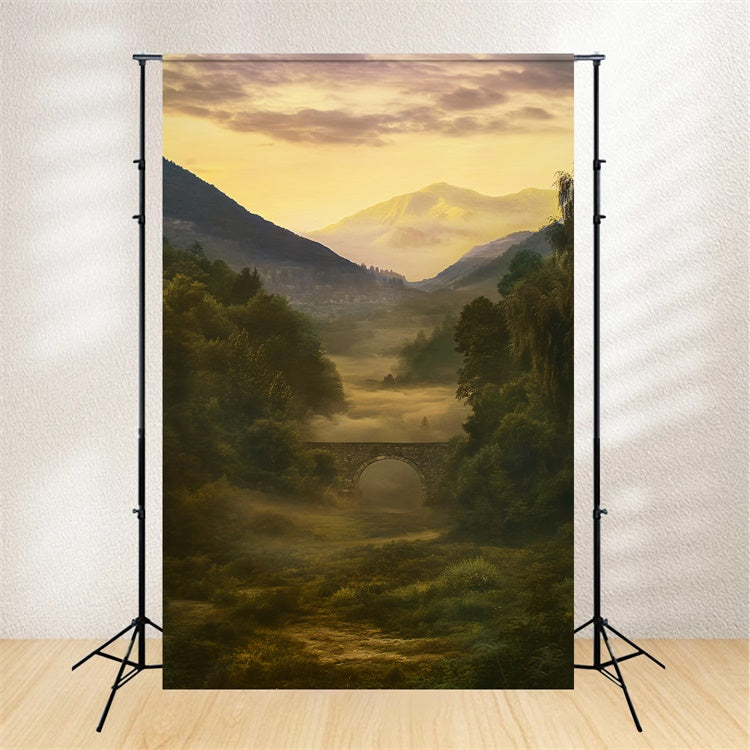Toile de fond Vintage Brume Matinale Sentier LXX57-200