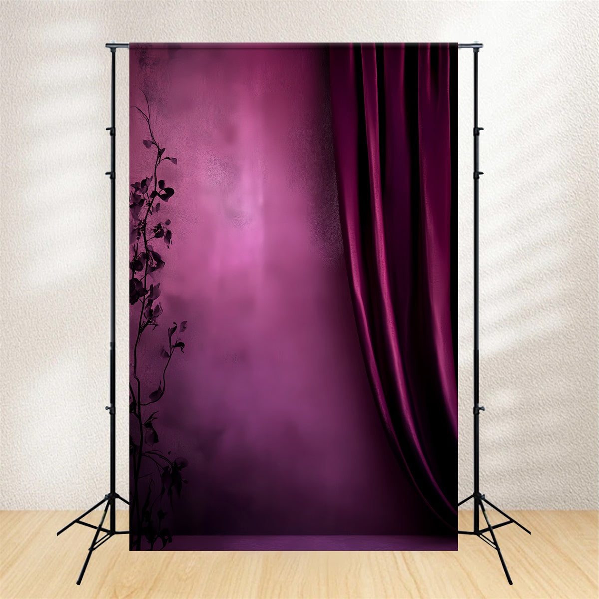 Toile de fond Vintage Rideau Violet Sombre LXX57-201