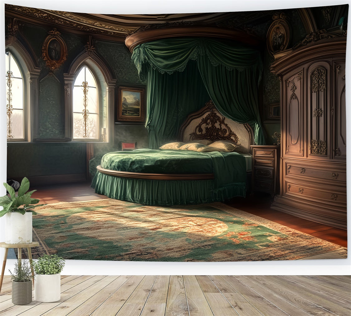 Toile de fond Vintage Chambre Émeraude Régale Victorienne LXX57-204