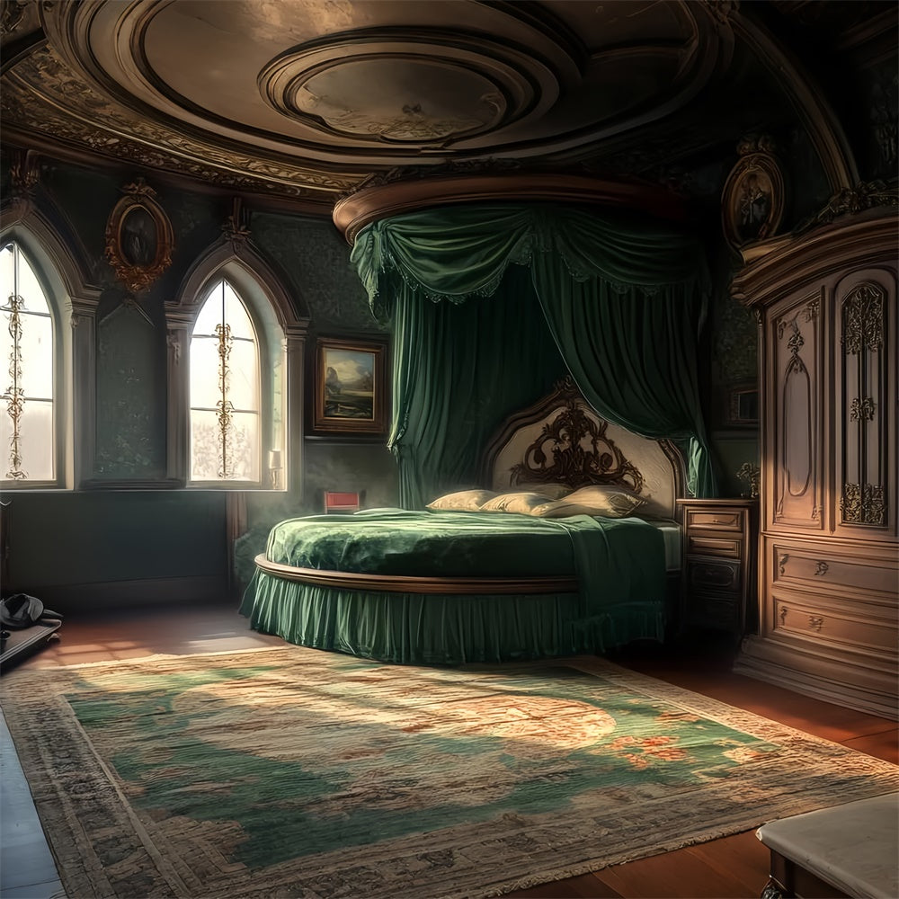 Toile de fond Vintage Chambre Émeraude Régale Victorienne LXX57-204