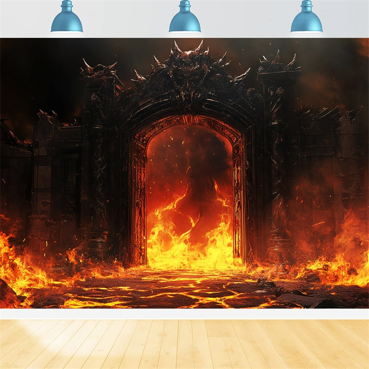 Toile de fond Vintage Arche Flamme Maudite LXX57-235