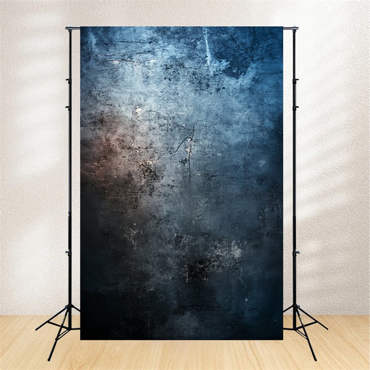 Toile de fond Portrait Bleu Dégradé Béton Rouillé LXX57-263
