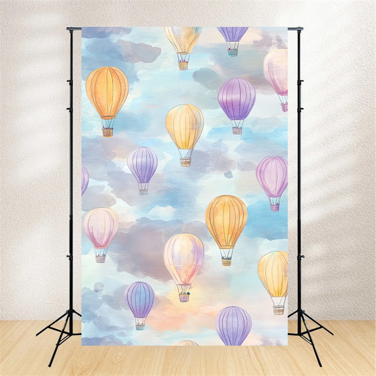 Toile de fond Portrait Ballons Pastel Aquarelle LXX57-265