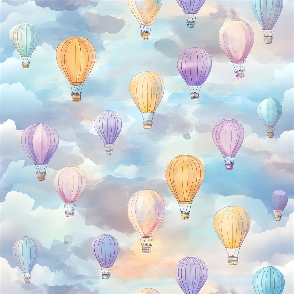Toile de fond Portrait Ballons Pastel Aquarelle LXX57-265