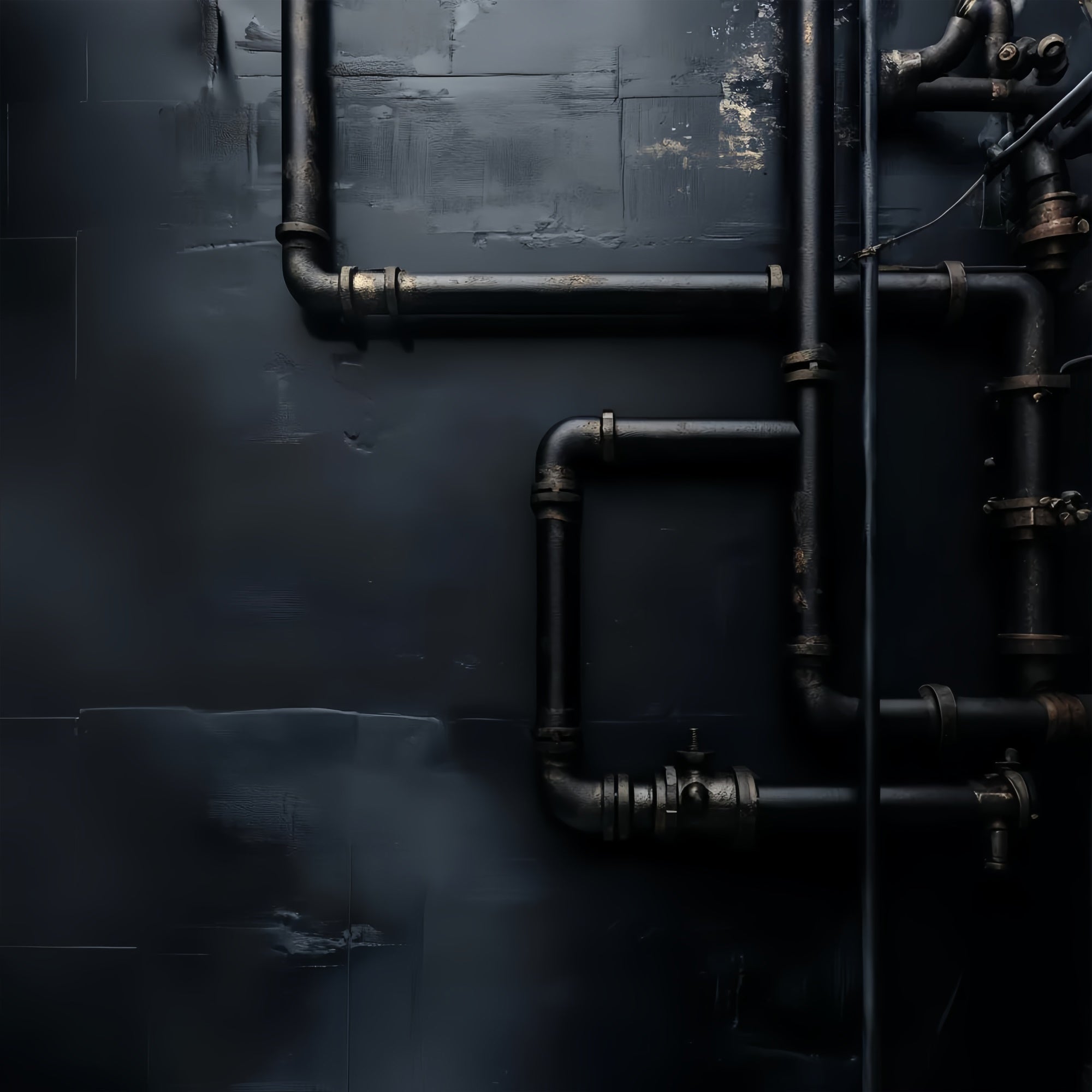 Toile de fond Noire Détail Tuyau Noir Foncé LXX57-279