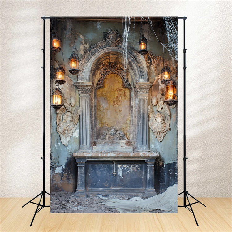Toile de fond Portrait Ruines Gothiques Autel Tissu LXX57-285