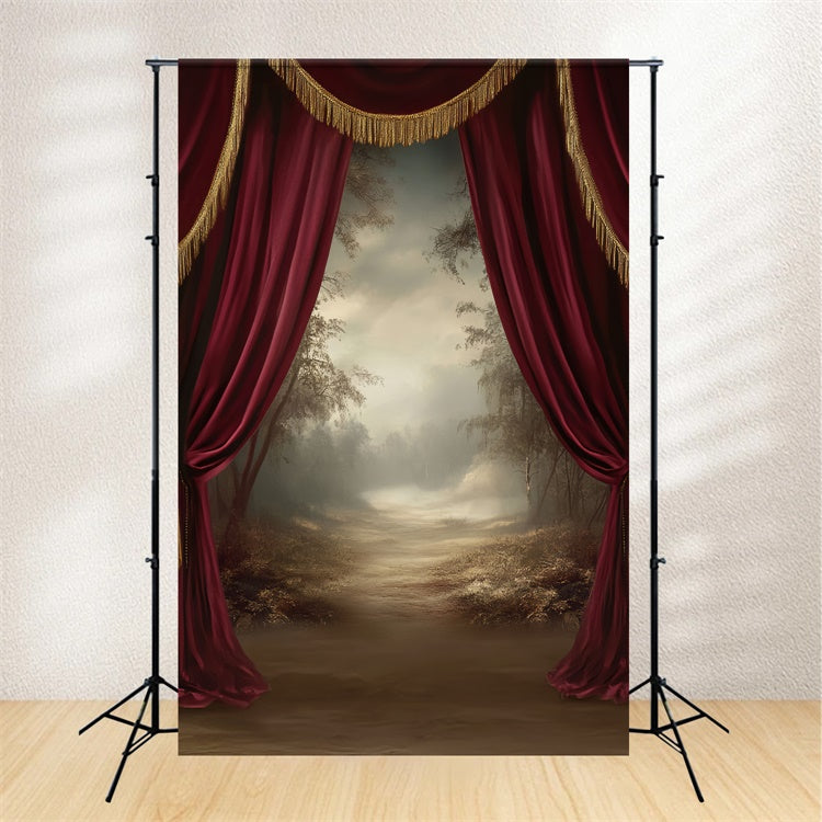 Toile de fond Portrait Rideau Vintage Paysage LXX57-289