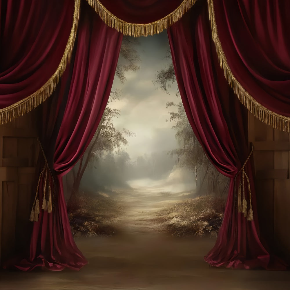 Toile de fond Portrait Rideau Vintage Paysage LXX57-289