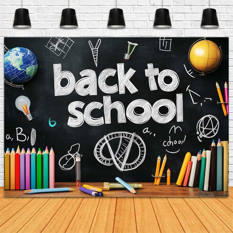 Toile de fond Scolaire Mur Scolaire à la Craie LXX57-29