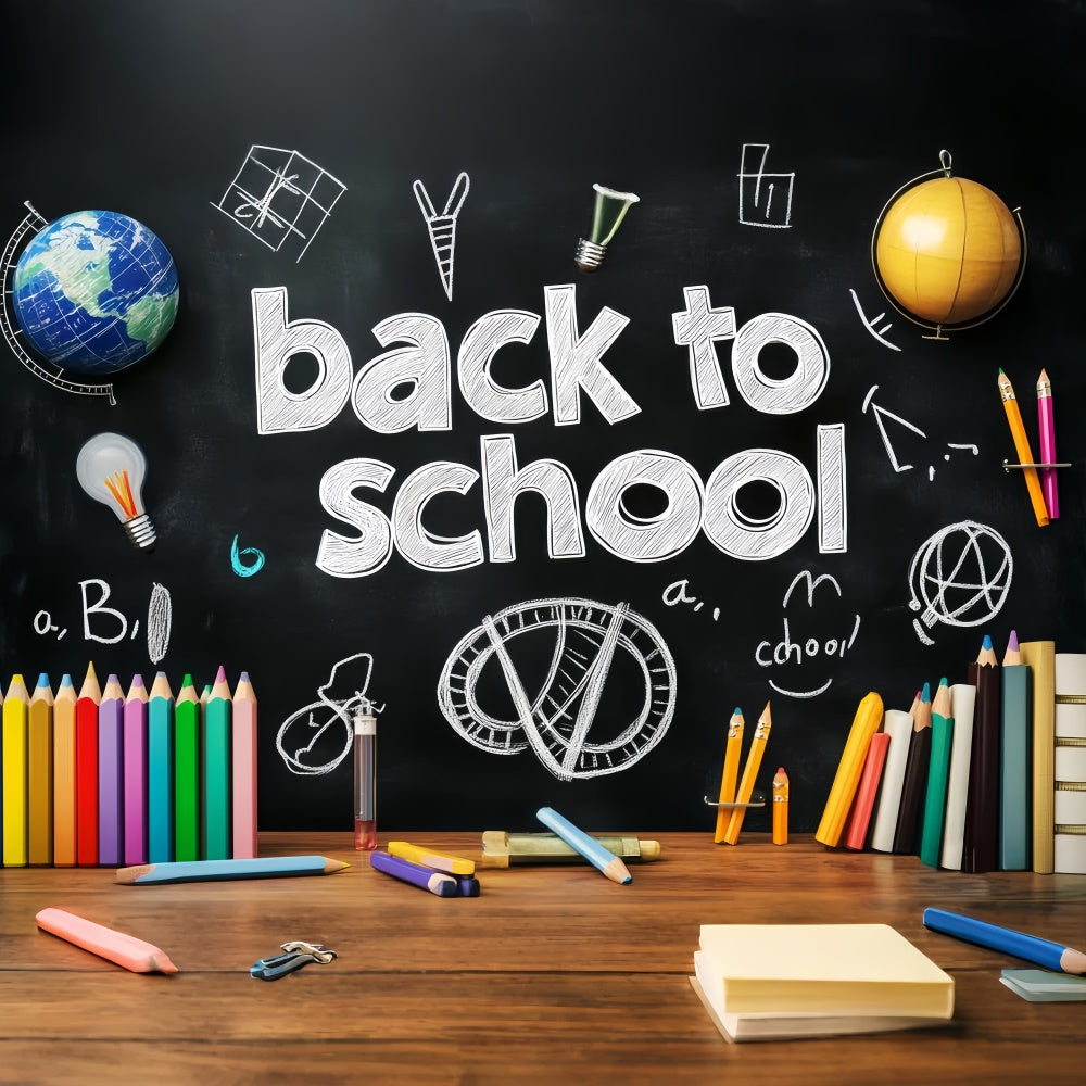 Toile de fond Scolaire Mur Scolaire à la Craie LXX57-29