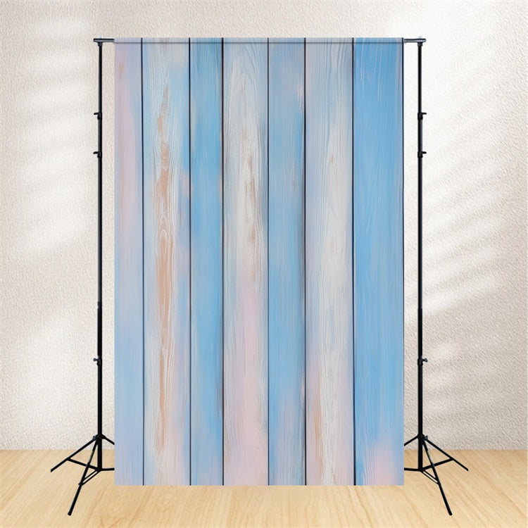 Toile de fond Photo Bois Mur Rustique Bleu Bébé LXX57-294