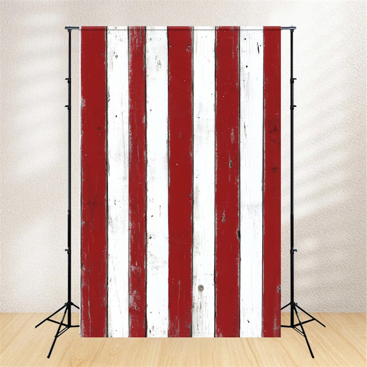 Toile de fond Bois Rayures Patriotiques Rustiques LXX57-297