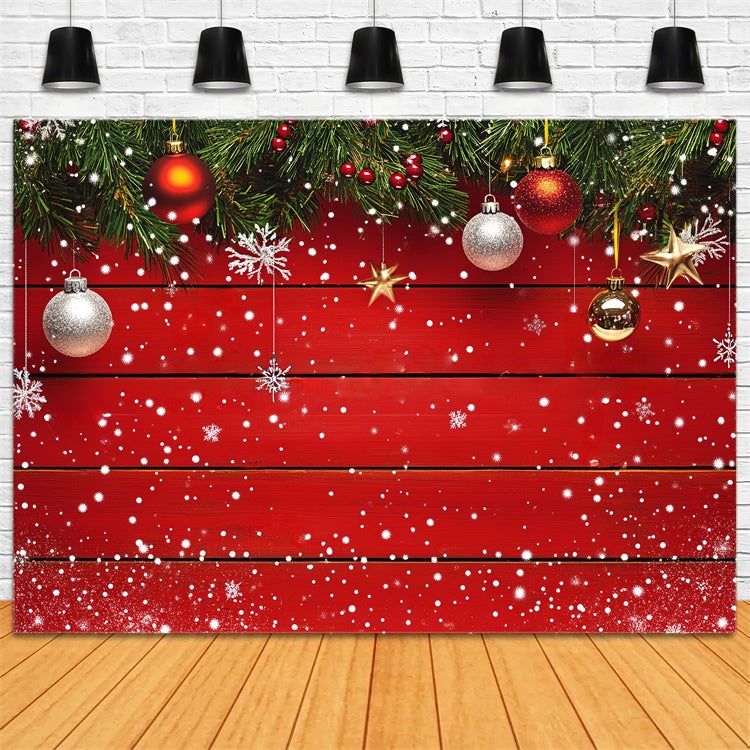 Toile de fond Bois Planches Étincelantes Noël LXX57-300