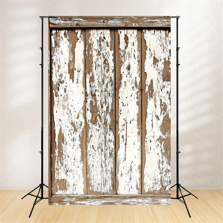 Toile de fond Bois Peinture Écaillée Rustique LXX57-308