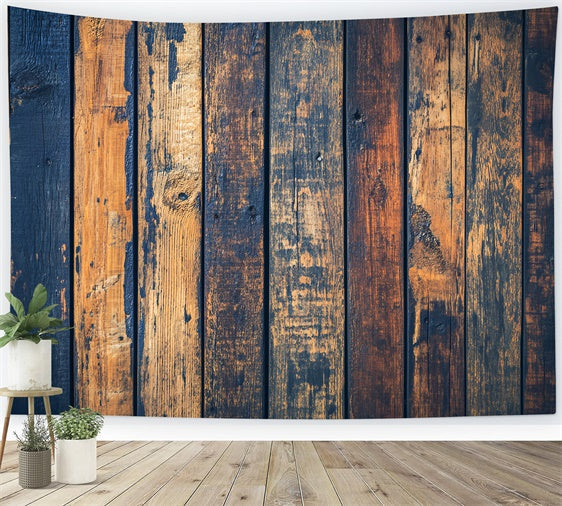 Toile de fond Bois Grain Indigo Fané LXX57-316