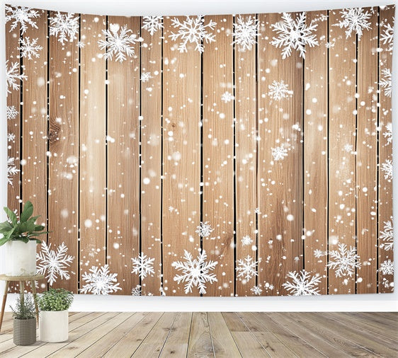 Toile de fond Bois Studio Neige Douce Rustique LXX57-317