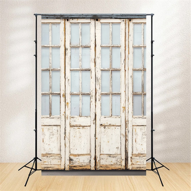 Toile de fond Bois Porte Vintage Vieillie LXX57-318